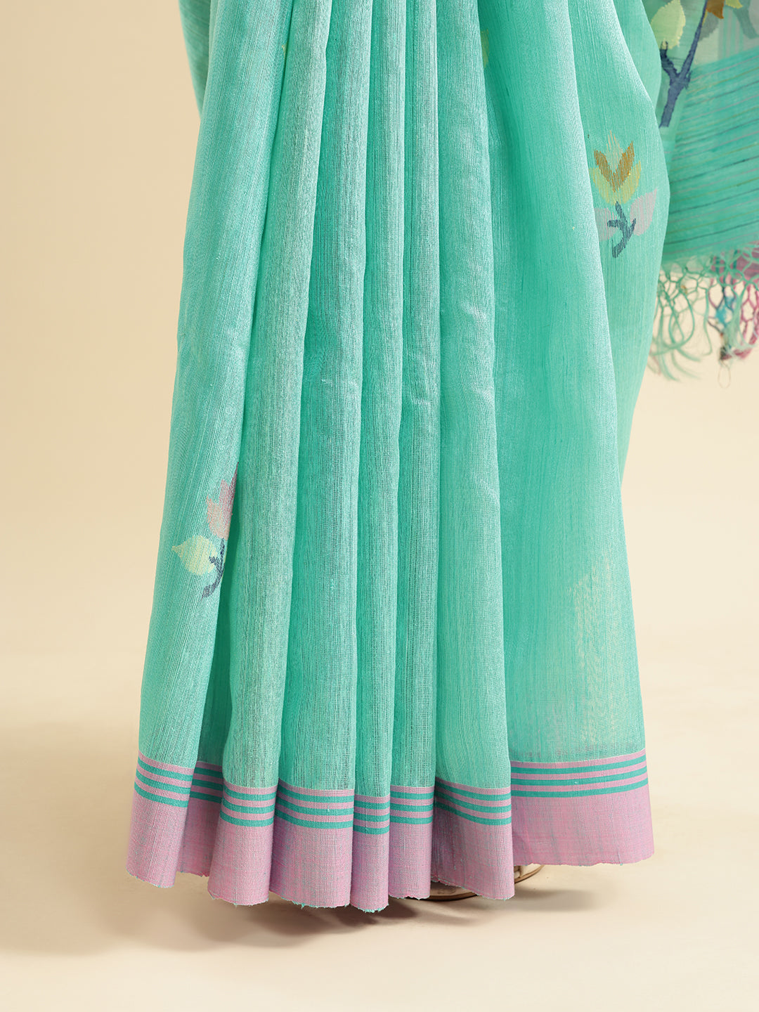 Arohi Jamdani Ghicha Tussar Silk Saree